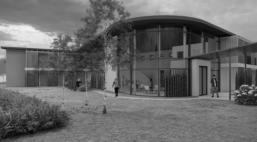 3D Rendering von einem Umbau eines Wohnhauses